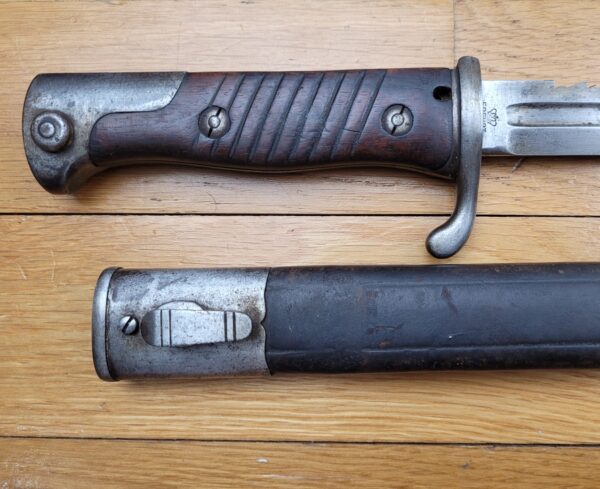 Rare baïonnette S98 ms longue 2°type - belle lame dents de scie - W02 - Erfurt - Mono matricule - Etat top ! – Image 3