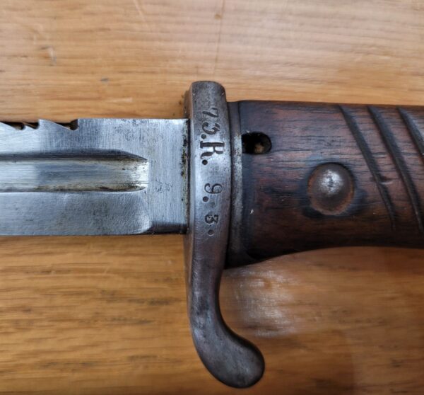 Rare baïonnette S98 ms longue 2°type - belle lame dents de scie - W02 - Erfurt - Mono matricule - Etat top ! – Image 11