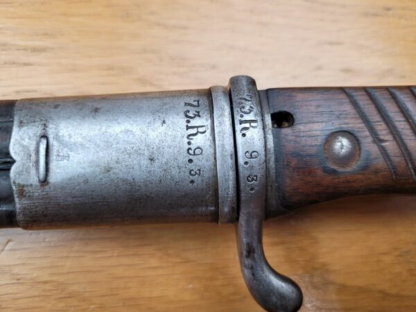 Rare baïonnette S98 ms longue 2°type - belle lame dents de scie - W02 - Erfurt - Mono matricule - Etat top ! – Image 23