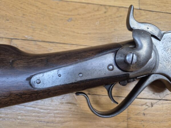 Mythique et très rare carabine Spencer M1865 (pas 1860 !) - Cal .56-50 - Arme de la cavalerie US, des indiens et de la Guerre de 1870 ! - Rare Fabrication Spencer à Boston - Très beaux bois et marquages - Mécanique parfaite - Canon impeccable - Arme de collection et de la grande Histoire en TBE ++ ! – Image 33