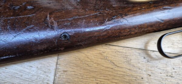 Belle et rare Winchester Model 1894 – Version rifle à canon octogonal (!) – Fabrication Winchester New Haven de ... 1896 ! – Une des toutes premières ! – Cal.38-55WCF PN! – POUDRE NOIRE – Beaux Bois – Canon superbe – Mécanisme intraitable – Très beaux marquages sur beau bronzage - Arme à nettoyer en excellent état ! – TBE + – Image 4