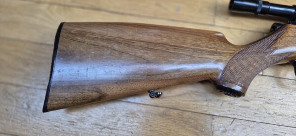 Superbe carabine de chasse et tir Walther KKJ - Cal 22 Hornet - Détente Stetcher - Chargeur 5 coups - Lunette Zielkar 4 à réticule N°1 - Haute précision - Arme de 1959 -  État excellent - TBE + – Image 4