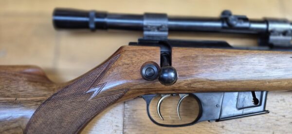 Superbe carabine de chasse et tir Walther KKJ - Cal 22 Hornet - Détente Stetcher - Chargeur 5 coups - Lunette Zielkar 4 à réticule N°1 - Haute précision - Arme de 1959 -  État excellent - TBE + – Image 6