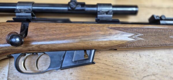 Superbe carabine de chasse et tir Walther KKJ - Cal 22 Hornet - Détente Stetcher - Chargeur 5 coups - Lunette Zielkar 4 à réticule N°1 - Haute précision - Arme de 1959 -  État excellent - TBE + – Image 8