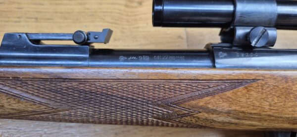Superbe carabine de chasse et tir Walther KKJ - Cal 22 Hornet - Détente Stetcher - Chargeur 5 coups - Lunette Zielkar 4 à réticule N°1 - Haute précision - Arme de 1959 -  État excellent - TBE + – Image 38