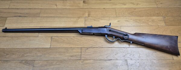 Très belle carabine Gallagher - Poudre noire et cartouches métalliques - Cal .54 - Arme de cavalerie de l'Union durant la Guerre de Sécession et de la guerre franco-prussienne de 1870-1871 -  Rare fabrication Erma à canon Lothar Walther pour Navy Arms - Arme de 1978 très rare et en excellent état - TBE ++ – Image 28