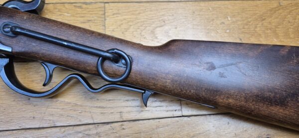 Très belle carabine Gallagher - Poudre noire et cartouches métalliques - Cal .54 - Arme de cavalerie de l'Union durant la Guerre de Sécession et de la guerre franco-prussienne de 1870-1871 -  Rare fabrication Erma à canon Lothar Walther pour Navy Arms - Arme de 1978 très rare et en excellent état - TBE ++ – Image 30