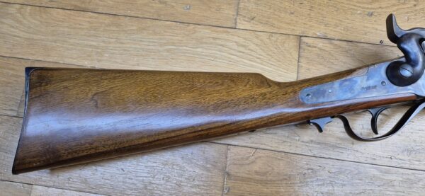 Très belle carabine de Cavalerie Sharps modèle 1863 - Fabrication de qualité IAB Marcheno - Arme à poudre noire  - Cal.54 - Arme de 1977 - Réplique peu courante et en excellent état - TBE++ – Image 3