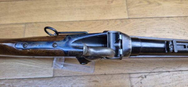 Très belle carabine de Cavalerie Sharps modèle 1863 - Fabrication de qualité IAB Marcheno - Arme à poudre noire  - Cal.54 - Arme de 1977 - Réplique peu courante et en excellent état - TBE++ – Image 19