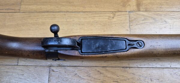 Beau Fusil Lee-Enfield N°8 MKI - Arme d'entrainement réglementaire britannique - Cal .22LR - Fabrication Fazakerley de 1952 - Bel exemplaire militaire "civilisé" - Dioptre militaire de qualité - Très beau canon et bonne mécanique - beau bois - TBE – Image 9