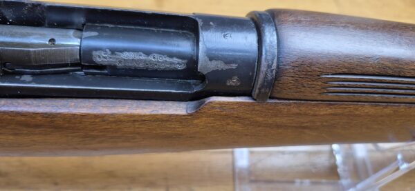 Beau Fusil Lee-Enfield N°8 MKI - Arme d'entrainement réglementaire britannique - Cal .22LR - Fabrication Fazakerley de 1952 - Bel exemplaire militaire "civilisé" - Dioptre militaire de qualité - Très beau canon et bonne mécanique - beau bois - TBE – Image 17