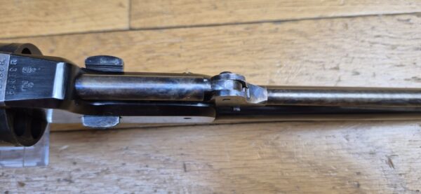 Énorme Révolver Colt Walker - Cal .44 PN - Fabrication Army San Marco de 1989 - Bronzage et jaspage superbes et présents à 100% - Excellente mécanique - Énorme canon 9 pouces avec rayures bien nettes - Très peu tiré - TBE- – Image 10