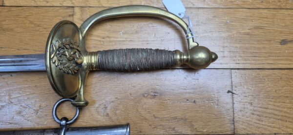 Épée d'officier du Service de Santé des Armées - Modèle 1872 - Lame à double gorge conforme au règlement - Clavette fonctionnelle - Fourreau conforme et au modèle - Vers 1885-1910 - TBE – Image 3
