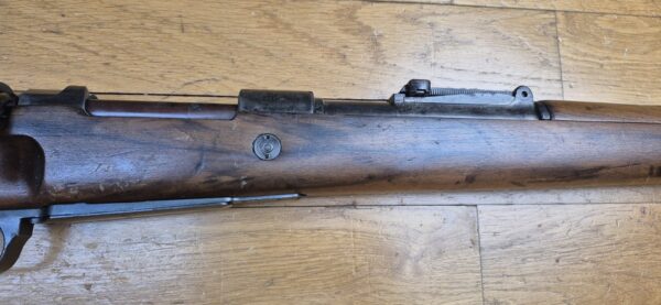 Belle carabine K98 - Période III° Reich - Code BYF 43 - Fabrication Mauser Oberndorf de 1943 - Mono-matricule - Superbe état mécanique - Crosse réparée - Beau canon - Très belle rayures - Belle arme 100% période - TBE – Image 5