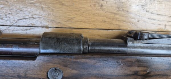 Belle carabine K98 - Période III° Reich - Code BYF 43 - Fabrication Mauser Oberndorf de 1943 - Mono-matricule - Superbe état mécanique - Crosse réparée - Beau canon - Très belle rayures - Belle arme 100% période - TBE – Image 6