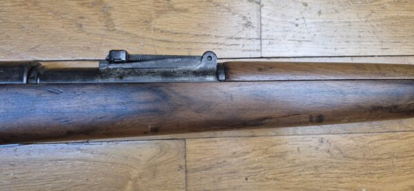 Belle carabine K98 - Période III° Reich - Code BYF 43 - Fabrication Mauser Oberndorf de 1943 - Mono-matricule - Superbe état mécanique - Crosse réparée - Beau canon - Très belle rayures - Belle arme 100% période - TBE – Image 7