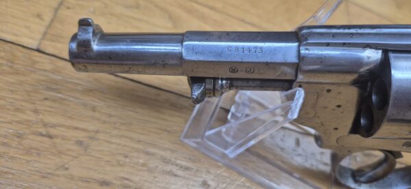 Bon revolver réglementaire Modèle 1873 - calibre 11mm73 - intégralement mono matricule - Encore du jaune paille - MAS en 1878 - Bonne mécanique, beau canon et belles chambres - BE – Image 12