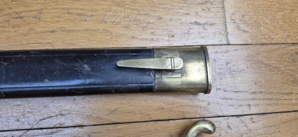 Splendide et peu courant glaive d'artillerie prussien dit Seitengewehr 1864 - Arme des guerres de 1870/71 et 1914-1918 - Fabrication Weyersberg à Solingen - Arme prussienne de 1889 - 51° d'artillerie de Strasbourg ! -  Rare mono-matricule arme et fourreau  - TBE/TBE+ – Image 6