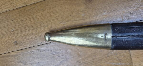 Splendide et peu courant glaive d'artillerie prussien dit Seitengewehr 1864 - Arme des guerres de 1870/71 et 1914-1918 - Fabrication Weyersberg à Solingen - Arme prussienne de 1889 - 51° d'artillerie de Strasbourg ! -  Rare mono-matricule arme et fourreau  - TBE/TBE+ – Image 14