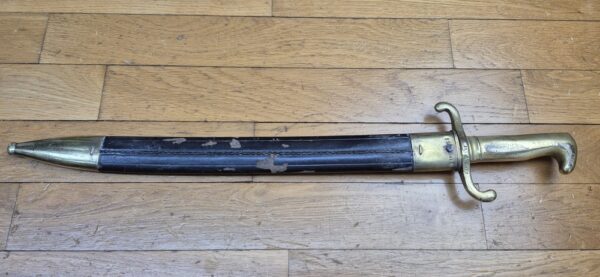Splendide et peu courant glaive d'artillerie prussien dit Seitengewehr 1864 - Arme des guerres de 1870/71 et 1914-1918 - Fabrication Weyersberg à Solingen - Arme prussienne de 1889 - 51° d'artillerie de Strasbourg ! -  Rare mono-matricule arme et fourreau  - TBE/TBE+ – Image 16