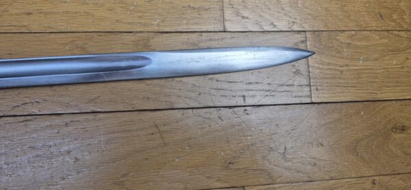 Très belle baïonnette prussienne modèle 1871 – Rare Fabricant F.A. HERMES à Solingen  – Arme et fourreau en excellent état – au 67° Régiment Ersatz de Metz -TBE+ – Image 5