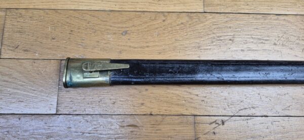 Très belle baïonnette prussienne modèle 1871 – Rare Fabricant F.A. HERMES à Solingen  – Arme et fourreau en excellent état – au 67° Régiment Ersatz de Metz -TBE+ – Image 6