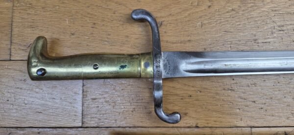 Très belle baïonnette prussienne modèle 1871 – Rare Fabricant F.A. HERMES à Solingen  – Arme et fourreau en excellent état – au 67° Régiment Ersatz de Metz -TBE+ – Image 11