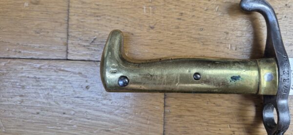 Très belle baïonnette prussienne modèle 1871 – Rare Fabricant F.A. HERMES à Solingen  – Arme et fourreau en excellent état – au 67° Régiment Ersatz de Metz -TBE+ – Image 12