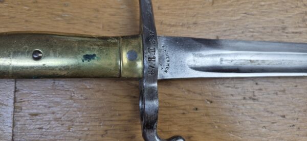 Très belle baïonnette prussienne modèle 1871 – Rare Fabricant F.A. HERMES à Solingen  – Arme et fourreau en excellent état – au 67° Régiment Ersatz de Metz -TBE+ – Image 13