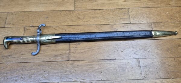 Très belle baïonnette prussienne modèle 1871 – Rare Fabricant F.A. HERMES à Solingen  – Arme et fourreau en excellent état – au 67° Régiment Ersatz de Metz -TBE+ – Image 19