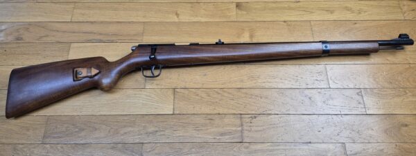 Rare carabine d'entrainement Heym 52 - Arme similaire au modèle "Police 1952" - Cal .22 LR - Production Heym très limitée vers 1955 - Bois de noyer superbe - Bretelle d'origine - Quasi neuve - TBE++ – Image 2