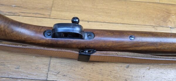 Rare carabine d'entrainement Heym 52 - Arme similaire au modèle "Police 1952" - Cal .22 LR - Production Heym très limitée vers 1955 - Bois de noyer superbe - Bretelle d'origine - Quasi neuve - TBE++ – Image 9