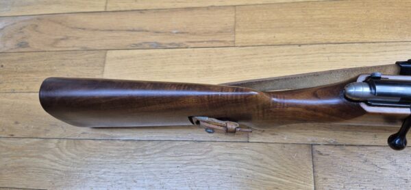 Rare carabine d'entrainement Heym 52 - Arme similaire au modèle "Police 1952" - Cal .22 LR - Production Heym très limitée vers 1955 - Bois de noyer superbe - Bretelle d'origine - Quasi neuve - TBE++ – Image 13