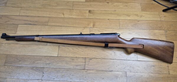 Rare carabine d'entrainement Heym 52 - Arme similaire au modèle "Police 1952" - Cal .22 LR - Production Heym très limitée vers 1955 - Bois de noyer superbe - Bretelle d'origine - Quasi neuve - TBE++ – Image 21