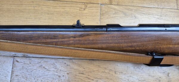 Rare carabine d'entrainement Heym 52 - Arme similaire au modèle "Police 1952" - Cal .22 LR - Production Heym très limitée vers 1955 - Bois de noyer superbe - Bretelle d'origine - Quasi neuve - TBE++ – Image 25