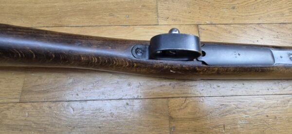 Très beau fusil de compétition Mauser suédois M96 - Fabrication Carl Gustav de 1919 - Cal. d'origine 6.5x55 Suédois -  Magasin limité à un coup (réversible - 5 coups) - Famille Mauser 1893 - Hausse de précision - Mécanique suédoise - Bronzage 97% - Canon superbe - Arme de concours - Catégorie D - TBE+ – Image 13