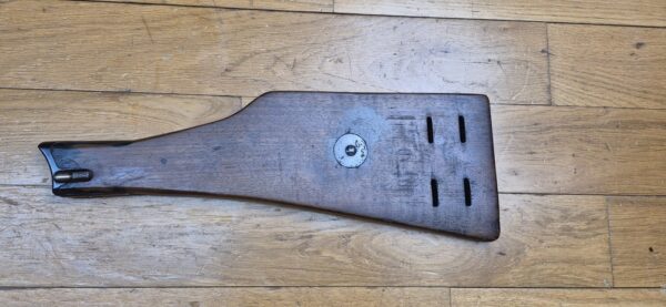 Rarissime crosse amovible pour pistolet Luger P04 de Marine allemande - Période fin de la Première Guerre Mondiale par DMW -  Disque d'unité muet - Poinçon Marine Impériale - BE+ /TBE – Image 2