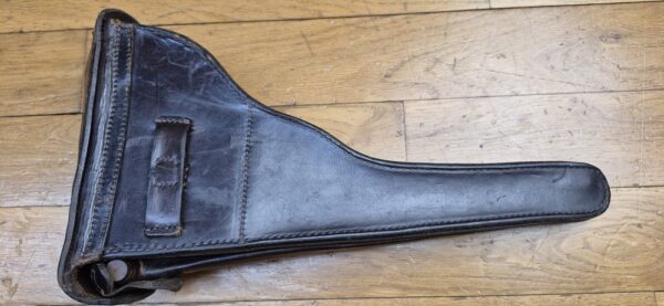 Très bel étui pour pistolet Luger P08 long dit d'artillerie -  Fabrication MÜLHENFELD &CO  à BARMEN en 1915 - Etui du 1er type complet avec ses outils - Très beaux cuir en TBE et souple - Encore brun (rare) - Nominatif et Attribué au F.A.R 58 - Pièce précoce et superbe en TBE++FAR – Image 21