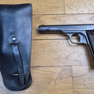 Beau Pistolet Browning Mod.10/22 - 7,65mm Browning - Fabrication Herstal saisie par l'armée allemande - Vers 1942 / 44 - Nombreux Waffenamt - Très bon fonctionnement - Rare étui police - TBE