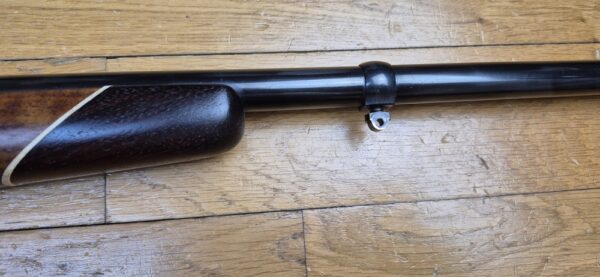 Superbe carabine de chasse Mauser 66 S - Calibre 7x64 -  Noyer veiné de haute qualité -  Inserts ébène et os  - Quadrillage manuel - Stetcher à l'allemande (deux détentes) - Lunette AKAH 6 x 42 / 46 à corps acier en réticule N°1 - TBE / TBE+ – Image 10