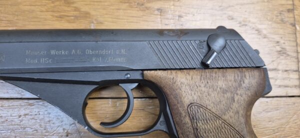 Beau Pistolet Mauser Modèle HSC - Rare fabrication Mauser sous Occupation Française ("early model") - En 7,65mm et huit coups - Pièce de 1945 - Bel état esthétique et mécanique - Excellent canon - TBE+ – Image 16