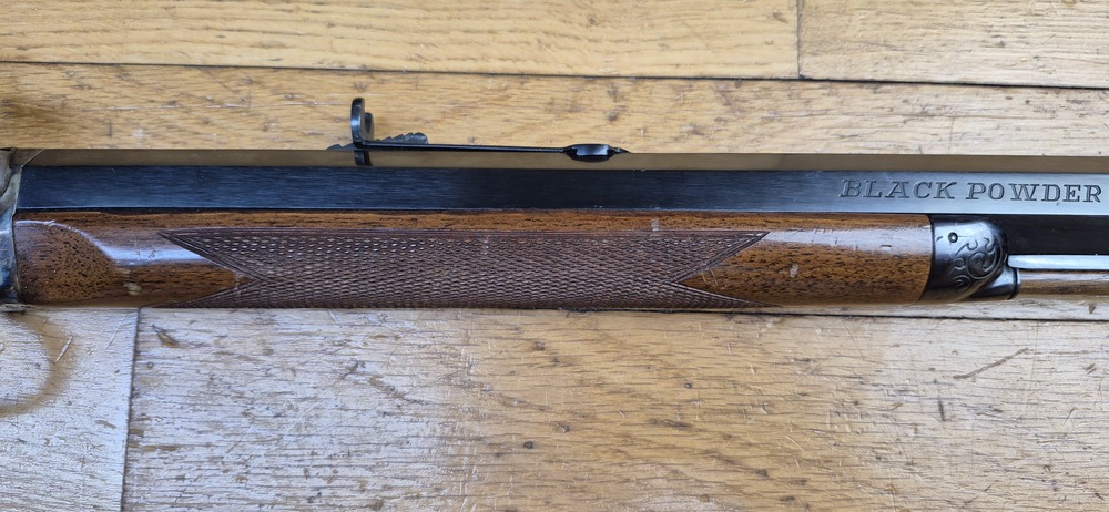 Très belle reproduction de Carabine de précision Edwin Wesson - Modèle vers 1845/49 - Cal .50 - Fabrication Italienne Moffra di Mainardi pour Hege en Allemagne - Arme poudre noire réputée pour sa précision longue distance - Très belles finitions - Jaspage à 90% - Bois en TBE - Très beau canon - Excellente mécanique - Arme de 1978 - Superbe et rare dans le monde poudre noire- TBE++ – Image 7