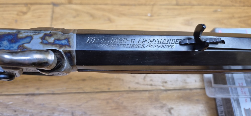 Très belle reproduction de Carabine de précision Edwin Wesson - Modèle vers 1845/49 - Cal .50 - Fabrication Italienne Moffra di Mainardi pour Hege en Allemagne - Arme poudre noire réputée pour sa précision longue distance - Très belles finitions - Jaspage à 90% - Bois en TBE - Très beau canon - Excellente mécanique - Arme de 1978 - Superbe et rare dans le monde poudre noire- TBE++ – Image 26