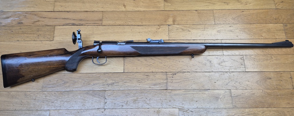 Très belle carabine de compétition Mauser ES350 B - III° Reich - Modèle Meisterschaftsbüchse - 22LR - Arme de l'automne 1936 - Mono-matricule - Canon Premium - Dioptre Mauser d'origine (démontable) - Excellent état - TBE++ – Image 2