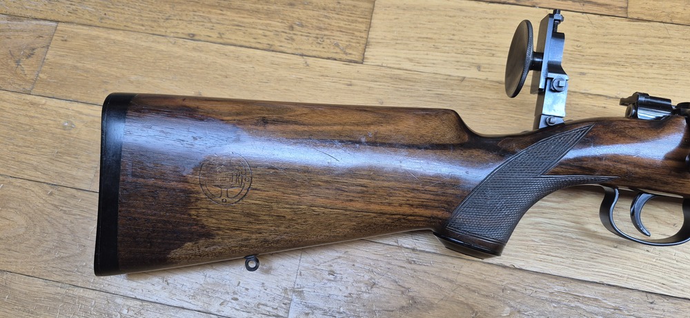 Très belle carabine de compétition Mauser ES350 B - III° Reich - Modèle Meisterschaftsbüchse - 22LR - Arme de l'automne 1936 - Mono-matricule - Canon Premium - Dioptre Mauser d'origine (démontable) - Excellent état - TBE++ – Image 3