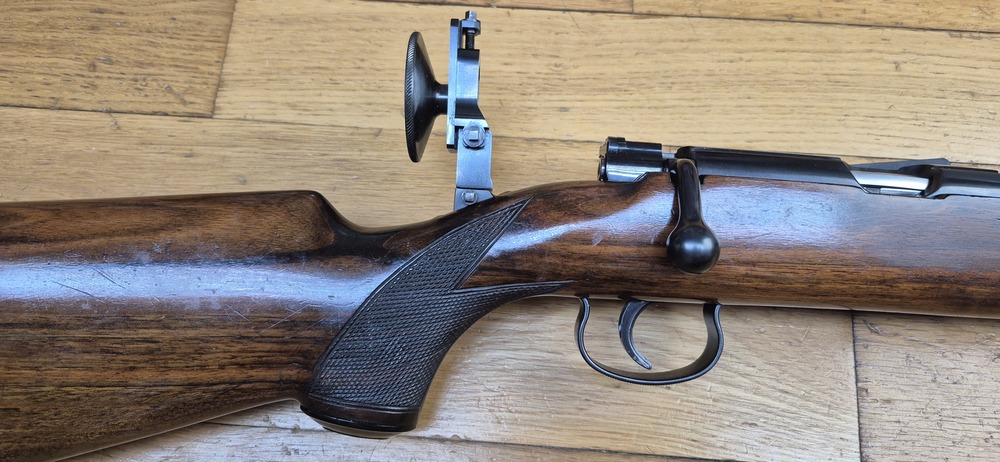 Très belle carabine de compétition Mauser ES350 B - III° Reich - Modèle Meisterschaftsbüchse - 22LR - Arme de l'automne 1936 - Mono-matricule - Canon Premium - Dioptre Mauser d'origine (démontable) - Excellent état - TBE++ – Image 5