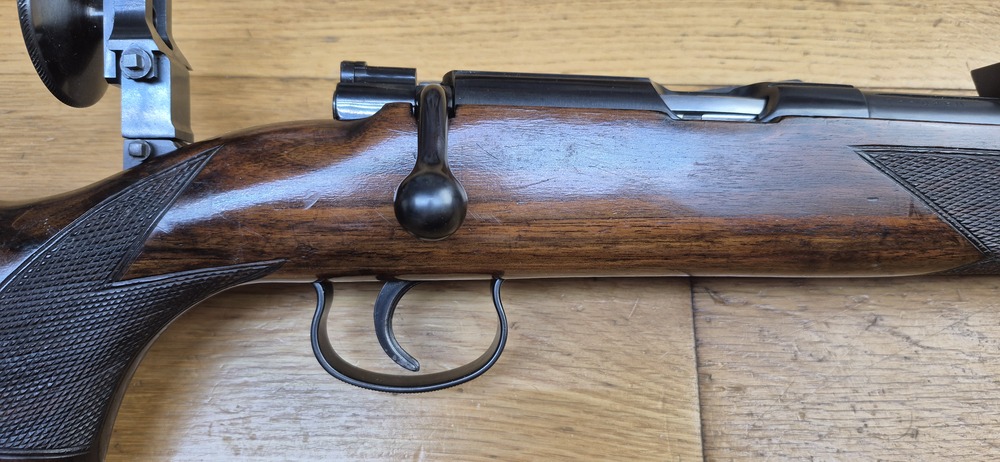 Très belle carabine de compétition Mauser ES350 B - III° Reich - Modèle Meisterschaftsbüchse - 22LR - Arme de l'automne 1936 - Mono-matricule - Canon Premium - Dioptre Mauser d'origine (démontable) - Excellent état - TBE++ – Image 7