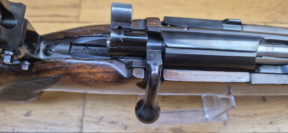 Très belle carabine de compétition Mauser ES350 B - III° Reich - Modèle Meisterschaftsbüchse - 22LR - Arme de l'automne 1936 - Mono-matricule - Canon Premium - Dioptre Mauser d'origine (démontable) - Excellent état - TBE++ – Image 24