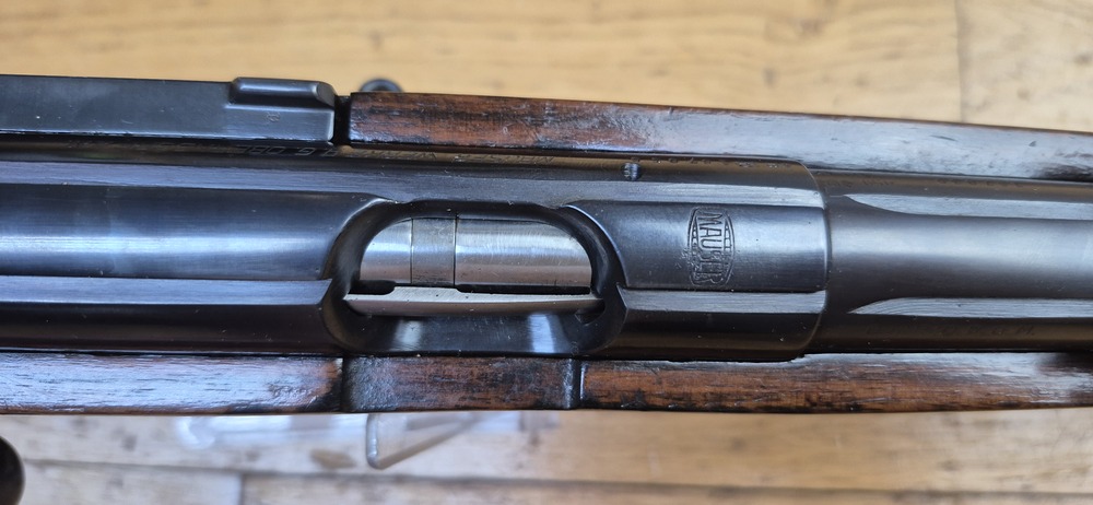 Très belle carabine de compétition Mauser ES350 B - III° Reich - Modèle Meisterschaftsbüchse - 22LR - Arme de l'automne 1936 - Mono-matricule - Canon Premium - Dioptre Mauser d'origine (démontable) - Excellent état - TBE++ – Image 25