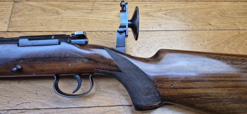 Très belle carabine de compétition Mauser ES350 B - III° Reich - Modèle Meisterschaftsbüchse - 22LR - Arme de l'automne 1936 - Mono-matricule - Canon Premium - Dioptre Mauser d'origine (démontable) - Excellent état - TBE++ – Image 32